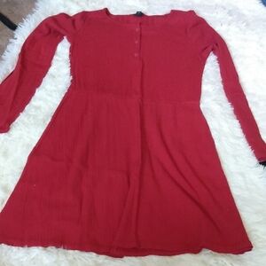 Art Class Vibrant Red Casual Kids Dress